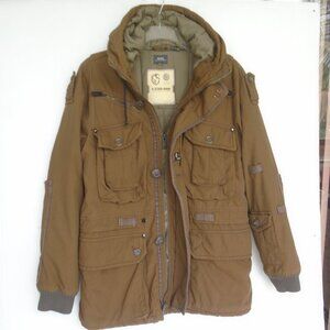G-Star Raw Mens Heavy Duty Military Style Jacket Size M Brown